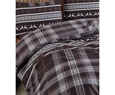 Riposo FLANELĖS patalynės komplektas NOELLE BORDEAUX 200x200 cm