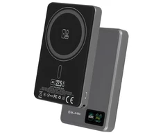 Oem Blavec Power Bank 10000mAh BJ-03 Slim 13,5mm – Type C – 22,5W magnetic Magsafe 3 in 1 (PBBJ03-MC10G) pilkos spalvos