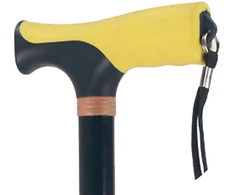 Riposo Walking stick - quadruped with soft grip - yellow AR-017