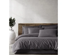 Riposo Premium satino medvilnės patalynės komplektas MODEST - ANTHRACITE 200x200 cm