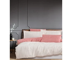 Riposo Premium satino medvilnės patalynės komplektas NORDIC Rožinis 200x220 cm