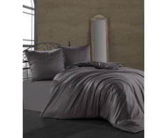 Riposo PREMIUM Satino medvilnės patalynės komplektas Pilkas 120x150 cm