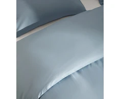 Riposo PREMIUM Satino medvilnės patalynės komplektas LIGHT Mėlynas 200x200 cm