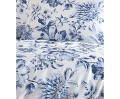 Riposo Premium satino medvilnės patalynės komplektas WANDA Mėlynas 140x200 cm