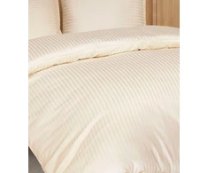 Riposo PREMIUM Satino medvilnės patalynės komplektas STRIPE CHAMPAGNE 200x200 cm