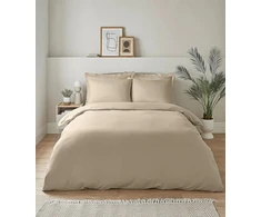 Riposo PREMIUM Satino medvilnės patalynės komplektas TAUPE 200x200 cm