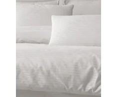 Riposo Premium satino medvilnės patalynės komplektas MODEST - Baltas 140x200 cm