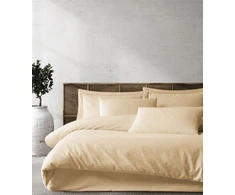 Riposo Premium satino medvilnės patalynės komplektas MODEST - CHAMPAGNE 200x200 cm