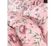Riposo Premium satino medvilnės patalynės komplektas LOUISE Rožinis 200x220 cm