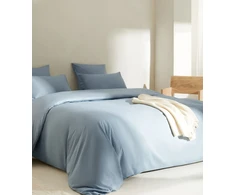 Riposo PREMIUM Satino medvilnės patalynės komplektas LIGHT Mėlynas 200x200 cm