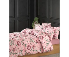 Riposo Premium satino medvilnės patalynės komplektas LOUISE Rožinis 200x220 cm
