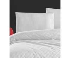 Riposo Premium satino pagalvės užvalkalas Stripe Baltas 40x60 cm