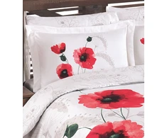 Riposo Premium satino pagalvės užvalkalas Gelincik Raudona 50x70 cm