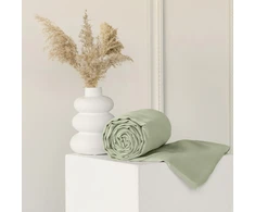Riposo PREMIUM Satino paklodė be gumos Olive 200x220 cm