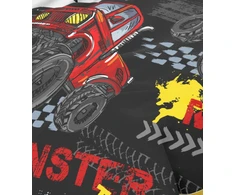 Riposo RENFORCE Digital medvilnės vaikiškas patalynės komplektas MONSTERTRUCK 140x200 cm