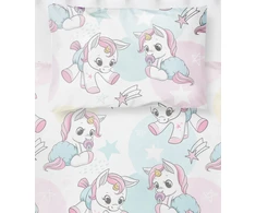 Riposo RENFORCE Digital medvilnės vaikiškas patalynės komplektas BABY UNICORNS