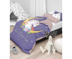 Riposo RENFORCE Digital medvilnės vaikiškas patalynės komplektas BE A DREAMER 140x200 cm