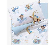 Riposo RENFORCE Digital medvilnės vaikiškas patalynės komplektas FLY BEAR
