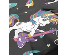 Riposo RENFORCE Digital medvilnės vaikiškas patalynės komplektas ROCK UNICORN 140x200 cm