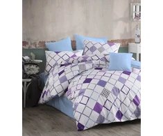 Riposo Renforce medvilnės patalynės komplektas Sion V4 Lilac 200x200 cm