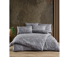 Riposo RENFORCE medvilnės patalynės komplektas BERN ANTHRACITE 140x200 cm