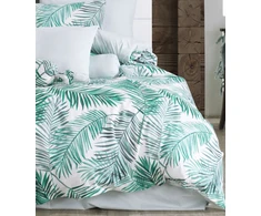 Riposo Renforce medvilnės patalynės komplektas Palms V Žalias 140x200 cm