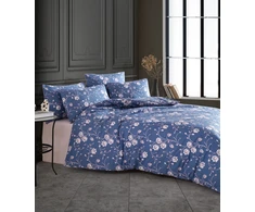 Riposo RENFORCE medvilnės patalynės komplektas LUKE NAVY 200x220 cm