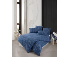 Riposo RENFORCE medvilnės patalynės komplektas GINA NAVY 200x220 cm