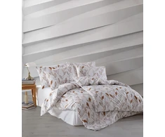 Riposo RENFORCE medvilnės patalynės komplektas MONACO BROWN 200x200 cm