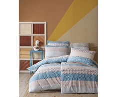 Riposo RENFORCE medvilnės patalynės komplektas GLENN Mėlynas 200x220 cm