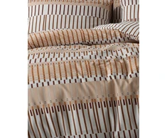 Riposo RENFORCE medvilnės patalynės komplektas MIRANDA BROWN 140x200 cm