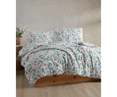 Riposo RENFORCE medvilnės patalynės komplektas KATE Žalias 200x200 cm