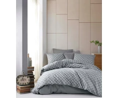 Riposo RENFORCE medvilnės patalynės komplektas CLARA Pilkas 200x220 cm