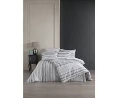 Riposo RENFRORCE medvilnės patalynės komplektas LINIE Pilkas 140x200 cm