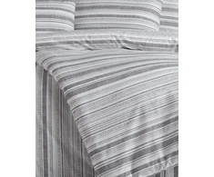 Riposo RENFRORCE medvilnės patalynės komplektas LINIE Pilkas 140x200 cm