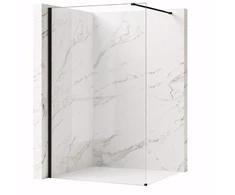 Dušo siena Rea Flexi Transparent / Juodas 70