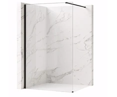 Dušo siena Rea Flexi Transparent / Juodas 110
