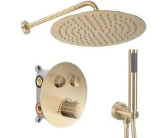 Dušo maišytuvas REA LUNGO MILER new BRUSHED GOLD Termostat
