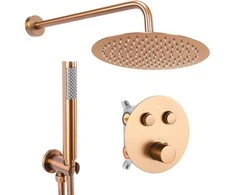 Įleidžiamas dušo komplektas Rea LUNGO COPPER BRUSH BOX