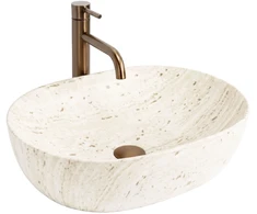 Kriauklė stalviršio Rea Amelia Travertine Classic 48
