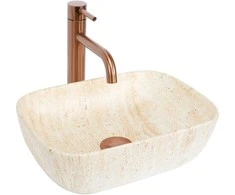 Kriauklė stalviršio Rea BELINDA MINI TRAVERTINE Matinis