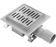 Linijinis nutekėjimas REA LINE 150x150 Nickel
