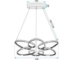 Lubinis šviestuvas Toolight Šviestuvas LED G002-CP CHROME