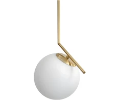 Lubinis šviestuvas Toolight Šviestuvas lubinis stiklo rutulys Baltas/Gold G106-1W Gold Baltas