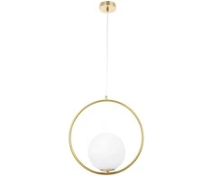Lubinis šviestuvas Toolight Šviestuvas lubinis stiklo rutulys Baltas/Gold G109-1W Gold