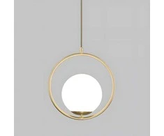 Lubinis šviestuvas Toolight Šviestuvas lubinis stiklo rutulys Baltas/Gold G109-1W Gold
