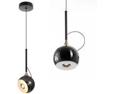 Lubinis šviestuvas Toolight Šviestuvas lubinis LED G087-1CP Juodas CHROME