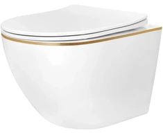 Pakabinamas Klozetas Rea Carlo Mini Tornado Nf Gold Edge