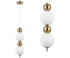 Pakabinamas šviestuvas Toolight LED pakabinamas lubinis šviestuvas LHJ116-2CP valytas auksas