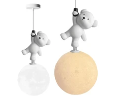 Pakabinamas šviestuvas Toolight PAKABINAMAS LUBINIS ŠVIESTUVAS MEŠKIS STOVINTIS ANT MĖNULIO G166-1CP